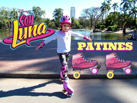 💕SOY LUNA PATINES patinando por primera vez en el Parque⛸ Aprendiendo a patinar con Casco