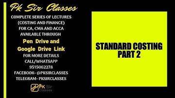 standard costing- part 2