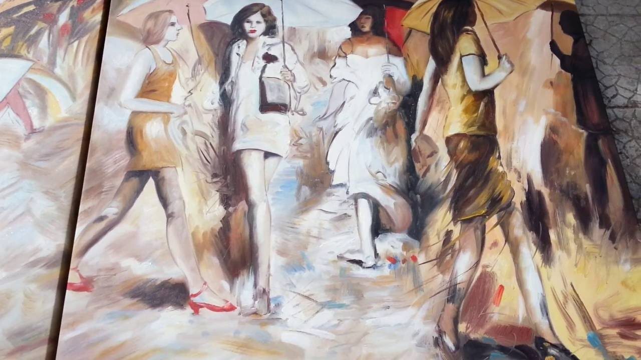 Quadri moderni design dipinti a mano su tela a olio stile di vita ...
