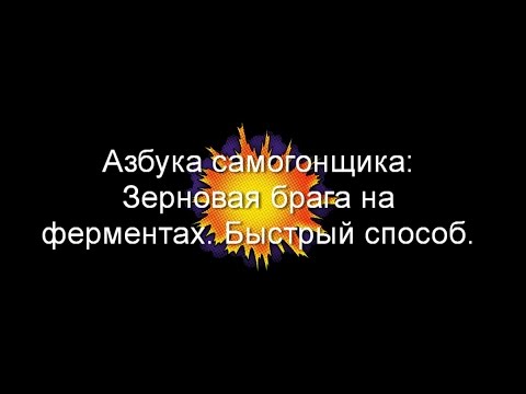 #2. Зерновая брага на ферментах.  Быстрый способ.