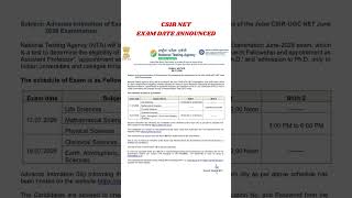 CSIR NET exam date Announced #csirnet CSIR NET exam date Announced #csirnet