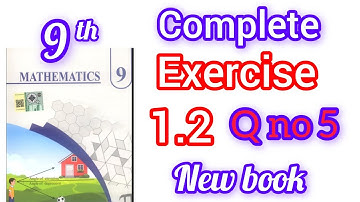 Class 9th math New book Exercise 1.2 Question no 5 | 9 class maths New book  exercise 1.2 Q5