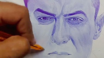 amir khan drawing | very beautiful drawing | amazing pen drawing | time-lapse drawing video