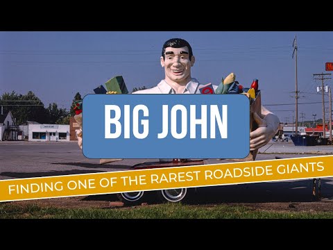 BIG JOHN ビッグジョン ROAD RUNNER ショップ用看板 Big John One Of The Rarest Roadside Giants - YouTube