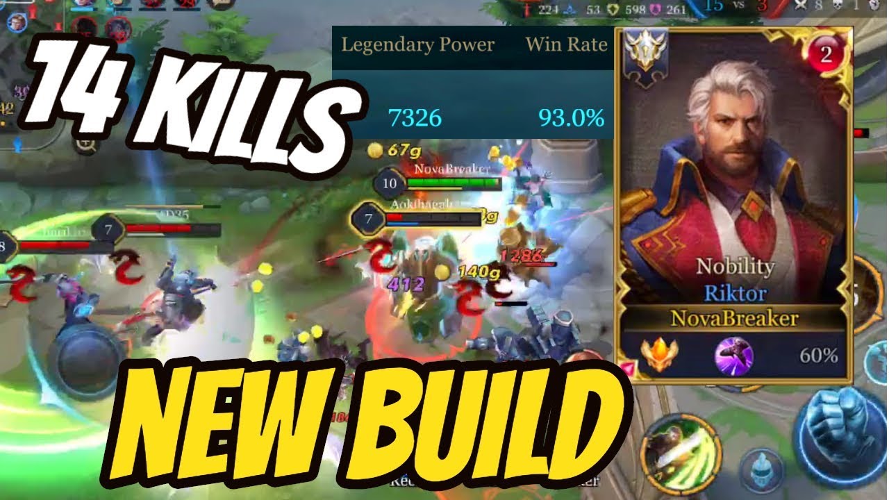 RIKTOR NEW BUILD NEW PATCH 16 KILLS | AoV | 傳說對決 | RoV | Liên Quân Mobile