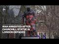 Arrest made after Churchill statue defaced with ‘Zionist war criminal’ graffiti
