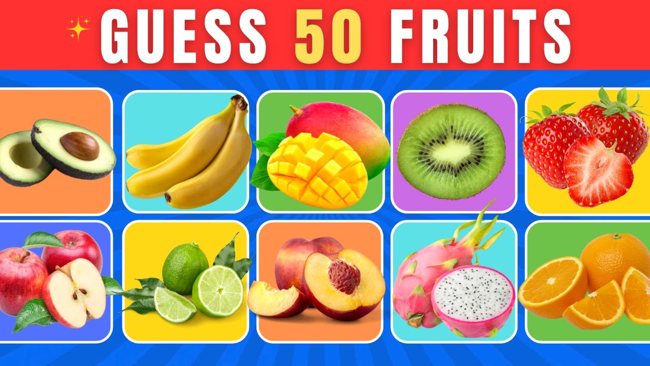 Guess the Fruit Quiz Challenge | Can You Name the Fruit in 3 Seconds ...