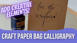 Transform A Craft Paper Bag With Brush Pen Calligraphy screenshot 5