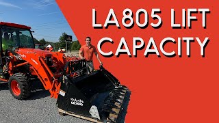 What is the ACTUAL Lift Capacity of the LA805 Loader?