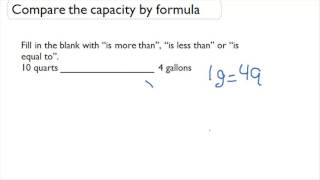 Compare Gallons and Quarts by Formula Profile