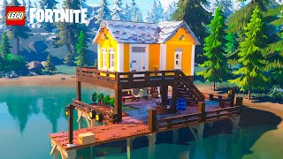 How To Build a Fishing Dock House in Lego Fortnite!