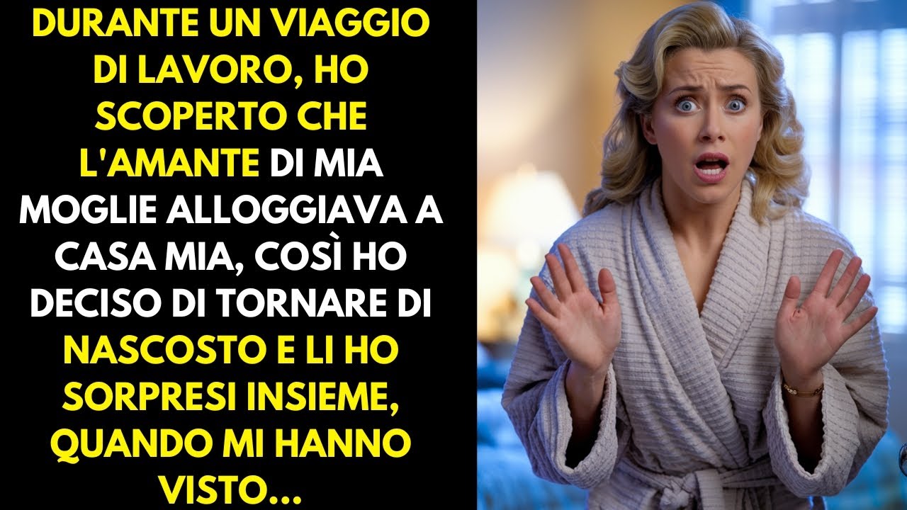 Durante un viaggio d'affari ho scoperto che l'amante di mia moglie era ospite a casa mia, così ho...