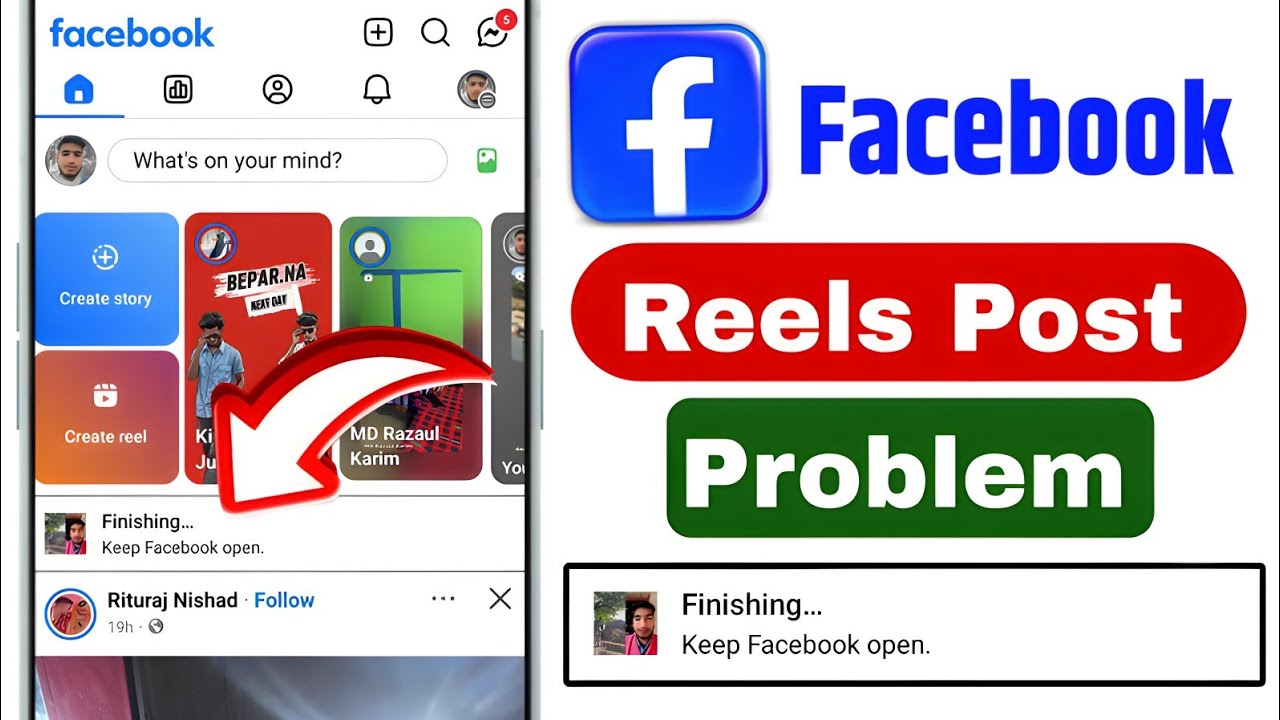 facebook video upload problem solve | keep facebook open | post published problem facebook 