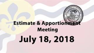 Board of Estimate & Apportionment  July 18, 2018