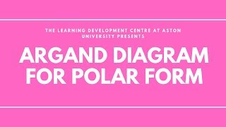 Argand Diagram for Polar Form