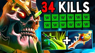 Max Attack Speed Wraith King 34Kills One Shot Divine Rapier + Butterfly Builds Dota 2