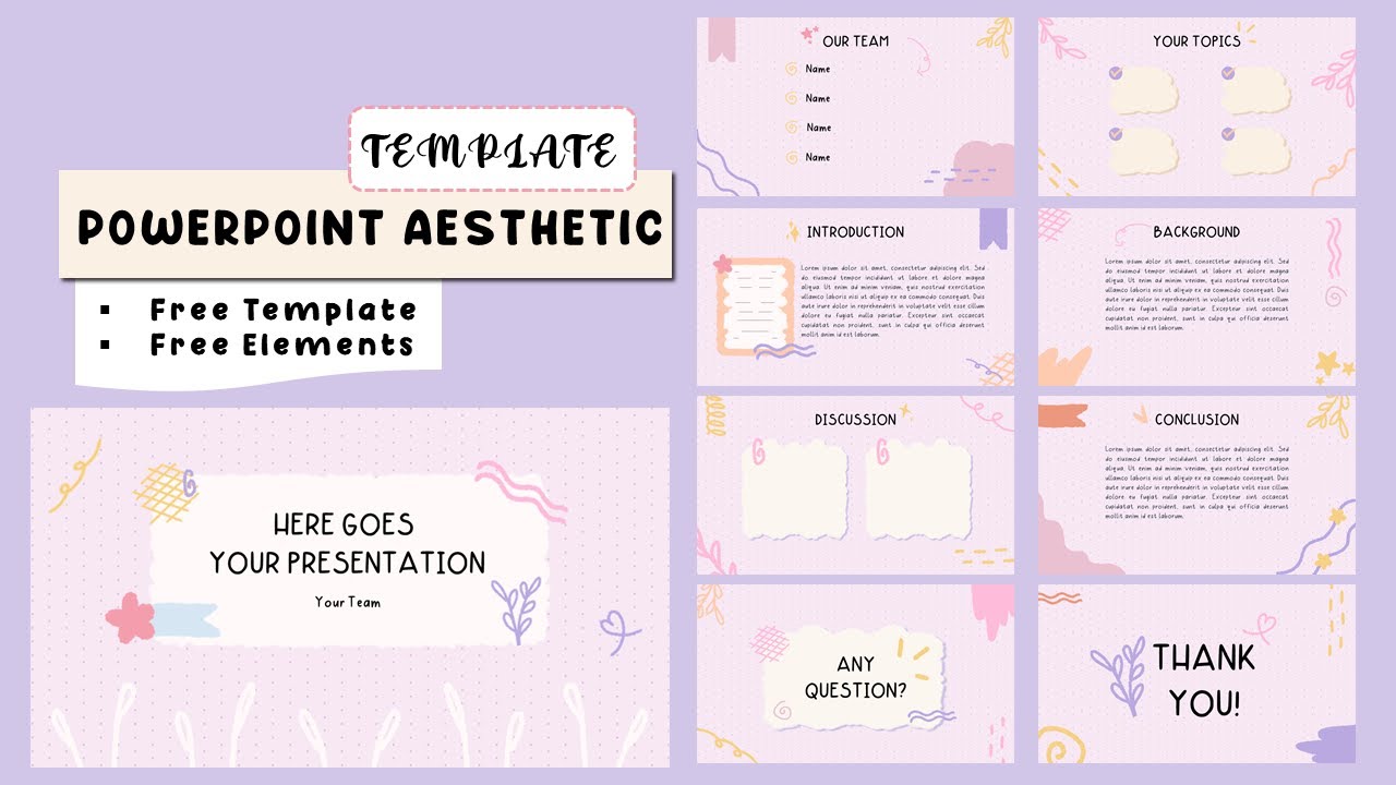 POWERPOINT FREE TEMPLATE #5 || SIMPLE AESTHETIC PURPLE TEMPLATE
