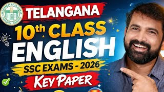 SSC 2026 English Key Paper 🔥 Telangana 10th Class | Full Answers Inside!