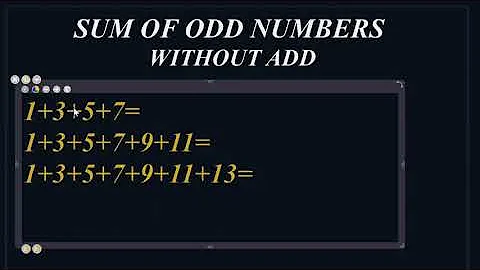 sum of odd numbers-short trick to find sum without adding #mentegenius