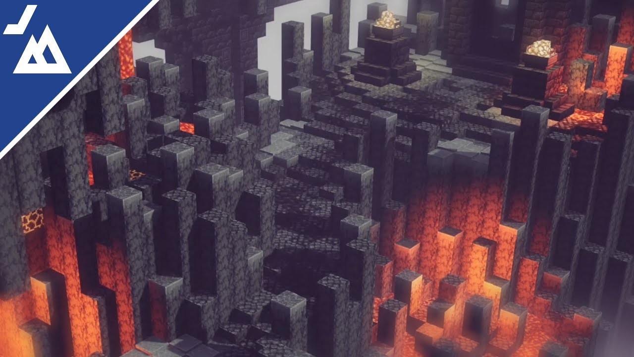 Basalt Formations Minecraft Basalt Deltas | Minecraft Dungeons Ambience - YouTube