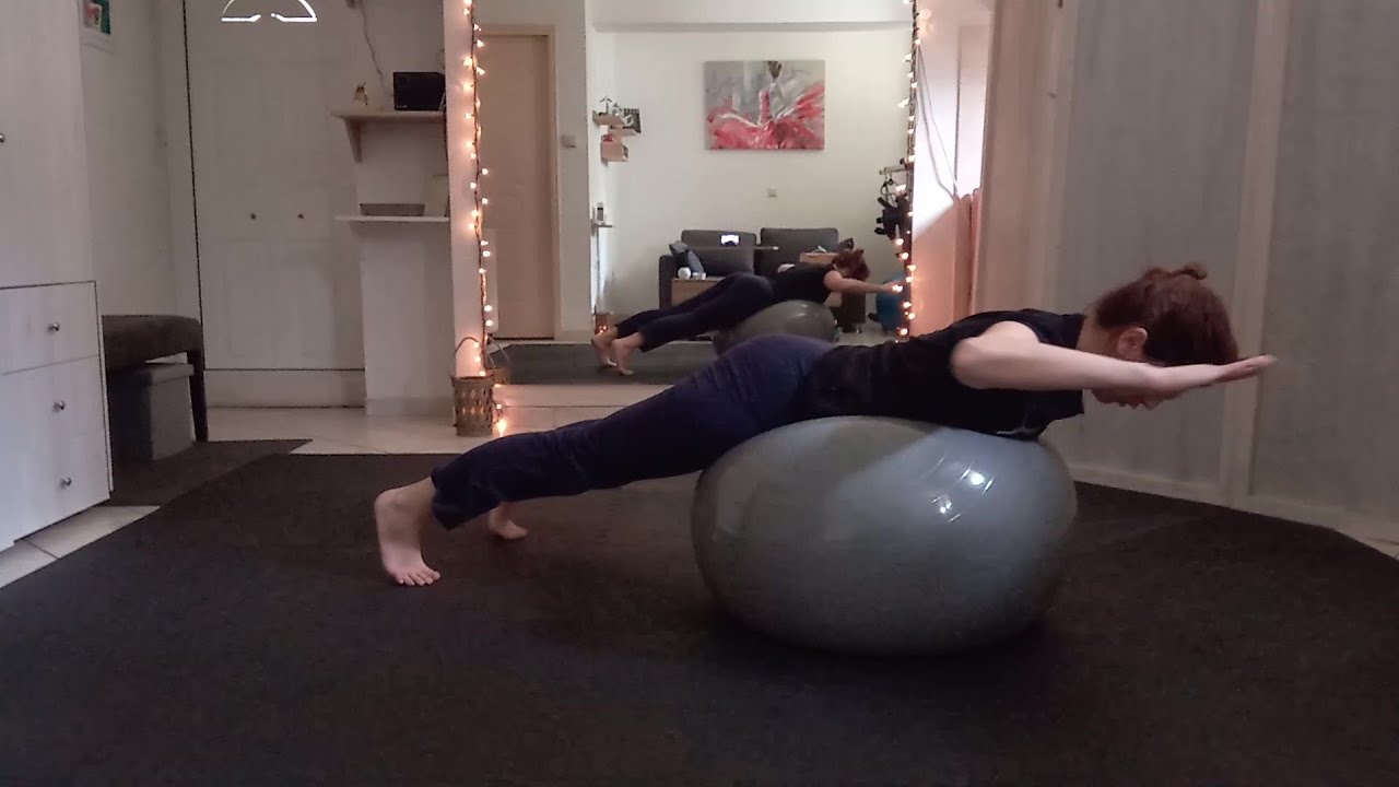 pilates με μεγάλη μπάλα και βαράκια για όλο το σώμα (προχωρημένο επίπεδο)-Zoe Papadopoulou