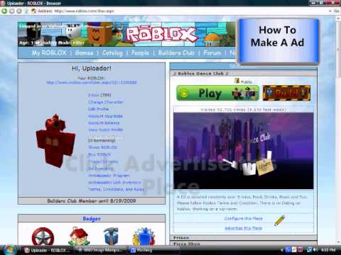 Roblox Tutorial August 2009 How To Make A Ad Youtube - roblox home page 2009