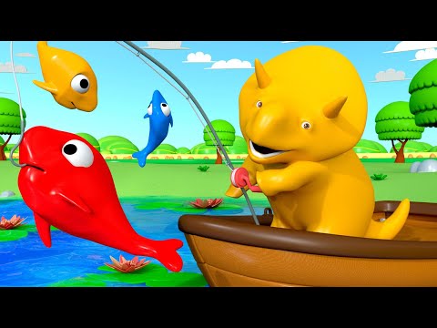Aprende as cores - Dino vai pescar & Aprende Cores