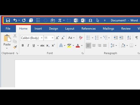 microsoft word toolbar icons and meanings