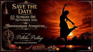 Prithika Prathap's Bharatanatyam Arangetram | Save the Date Preshoot - 4K