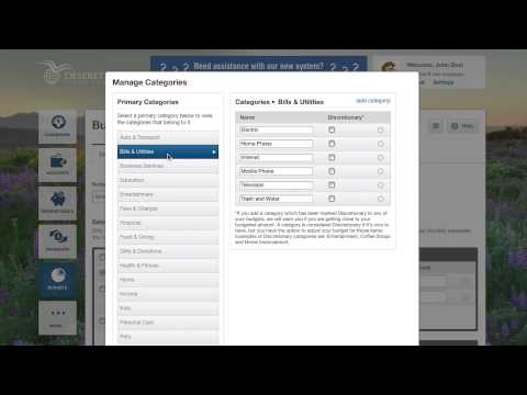 Deseret First Online Banking Budget Widget Tutorial