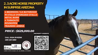 2.3 Acre Horse Property for Sale in Surprise Arizona