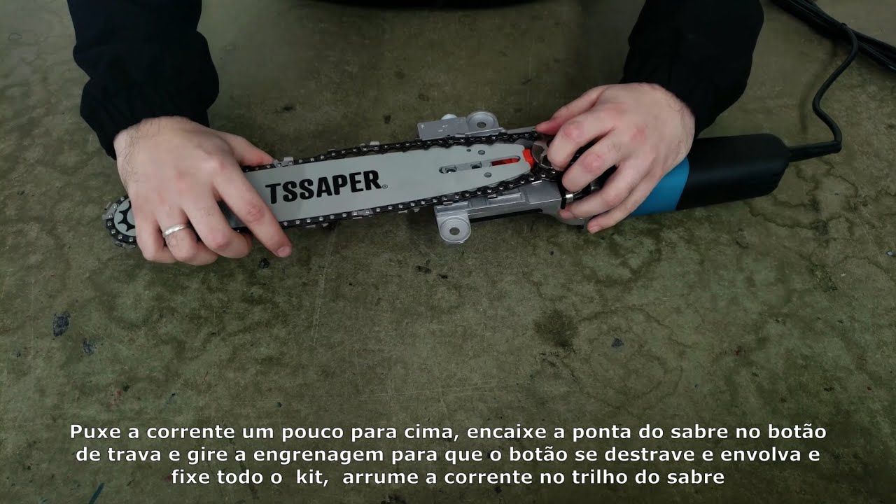o GUIA DEFINITIVO para montagem do kit motosserra para esmerilhadeira - modelo tskse01 Tssaper