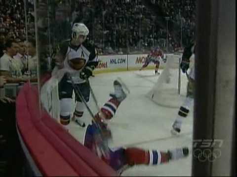 Colby Armstrong obliterates Marc-Andre Bergeron