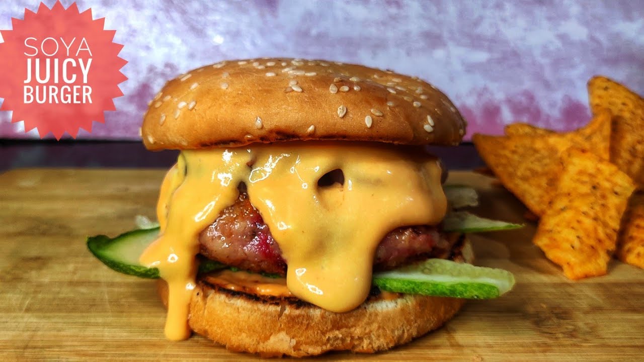 JUICY SOYA CHAAP BURGER, JUICY BURGER, once u try this burger you will forget chicken burger 
