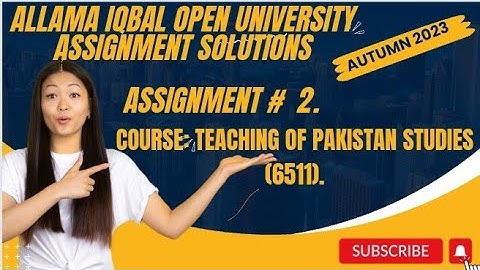 code 6511|AIOU SOLVED ASSIGNMENT#2|Aiou|Autumn 2023|Teaching of Pakistan studies |M.A, M.ed|#2023