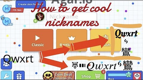 How to get cool nicknames **IOS AND ANDROID**(Agar.io Mobile)
