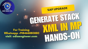 How to generate stack xml in maintenance planner | Hands-On Tutorial #sap #sapbasis odiaengineer.com