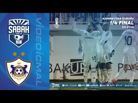 Azərbaycan Kuboku 2023/2024 1/4 final ilk oyun Sabah 1-7 Qarabağ