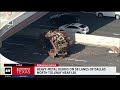 Large debris blocks southbound Dallas North Tollway near LBJ, slowing traffic
