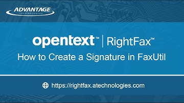 How to Create a Signature in RightFax FaxUtil