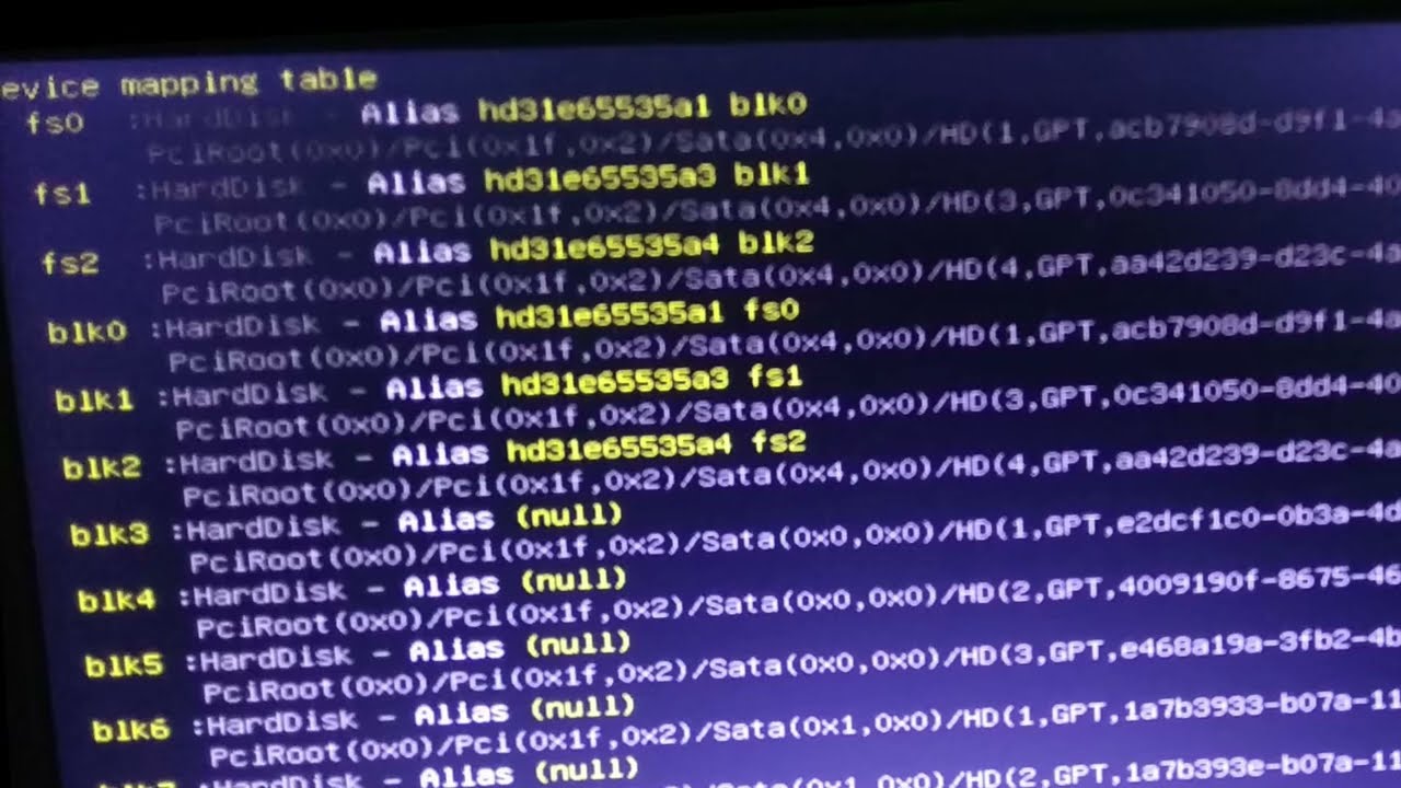 How to Fix Device Mapping Table EFI Shell Error Cannot Enter Windows