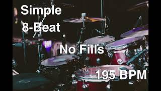 Simple 8-Beat Drum Loop | 195 BPM | No Fills