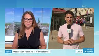 Duplex - France 3 Poitou - Charentes : Grève Et Manifestation Des Agents De La Fonction Publique Resimi