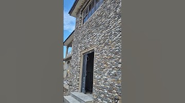 Beautiful natural stone cladding #foryou #fyp #house #estate #ghana #tiktok #interiors #design #home