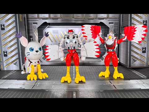 Digivolving Sylphymon / Gatomon / Aquilamon Review - Digimon Adventure 02 - Bandai 2000