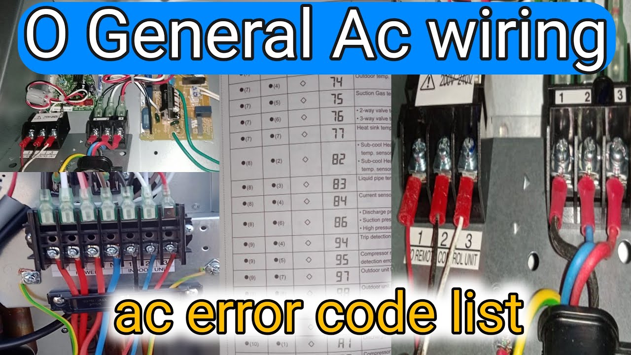 o general ac installation \o general ac wiring \o general ac error code list
