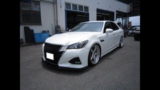 21クラウン 320万円 社外フェンダー 車高調 WORK20AW ローダウン アスリートS－T 2015年 4万6千km 2000cc TOYOTA カスタム例