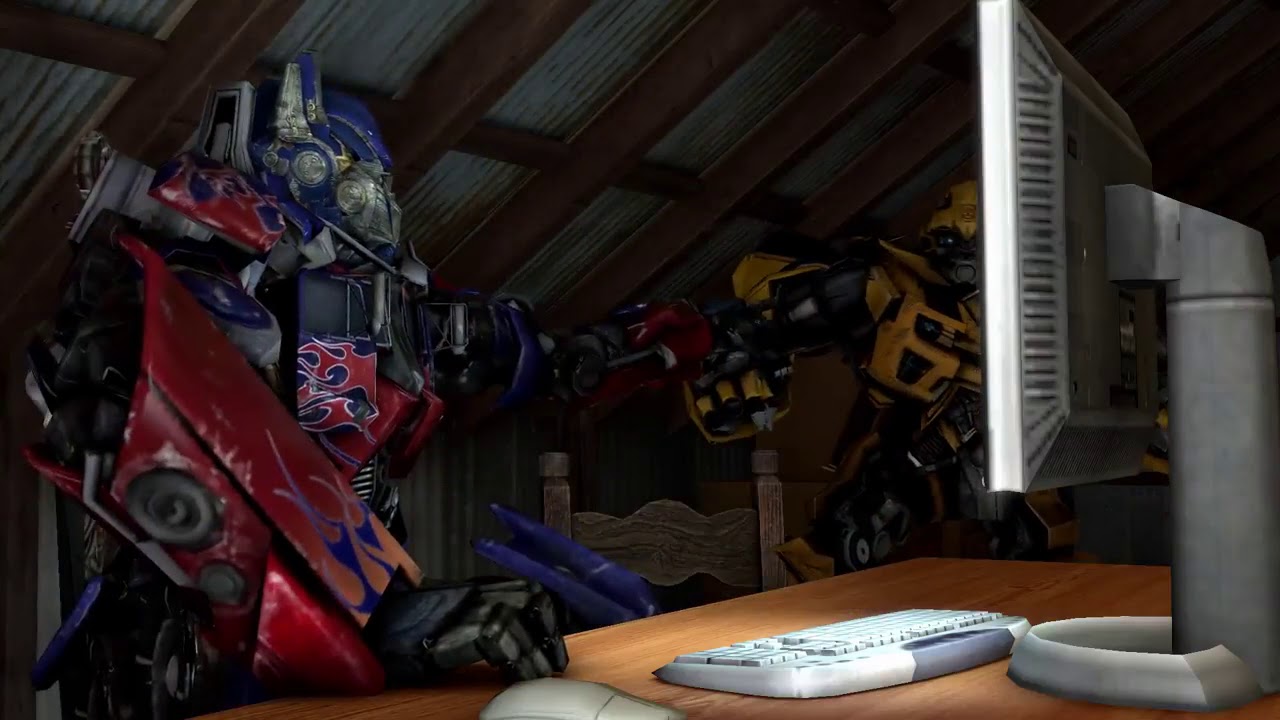 La reacción de optimus al ver el tráiler de Transformers 5 YouTube