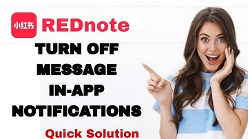How To Turn Off Message In-App Notifications On REDnote App For Iphone | Step By Step