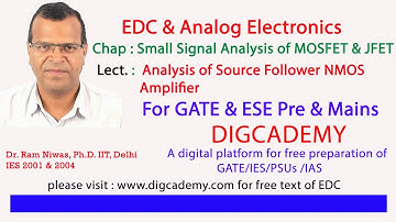 EDC & Analog Electronics Chap 9  MOSFET & JFET small signal analysis L7 Analysis of source follower